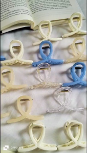 Kẹp tóc 8cm dễ thương nhiều màu loại tốt kẹp 8cm thời trang phong cách hình thật phôi kẹp làm handmake.ẫu 2