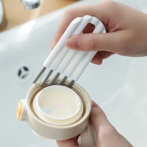 YESPERY Multifunctional Flexible Gap Brush Cup Cover Groove Gap Brush Household Soft Bristles Cleaning Brush