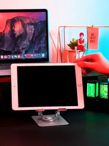 SG Stock Foldable Laptop Stand Ergonomic Notebook Stand Tablet Stand Portable Aluminium Adjustable Height For ALL Laptop