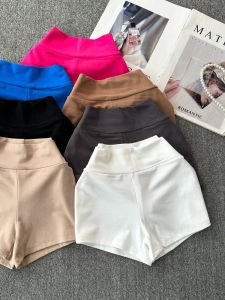 High-Waist Yoga Dance Shorts Womens Summer Butt-Lifting Running Fitness Hot Pants Tight-Fit Commute Korean Style Short Pants