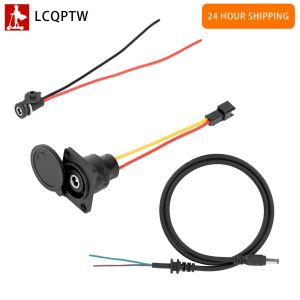 Electric Bicycle Charging Head 36V/48V  Lithium Battery Output Line Round Male and Female Base DC2.1 / 2.5 Charger Plug Socket