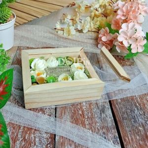 Kotak Tempat Perhiasan Cincin Kayu Sliding untuk Mahar dan Seserahan Acara Tunangan Lamaran dan Pernikahan - KCBS