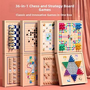 Multi-Functional Wooden Board Game Set Children Toy