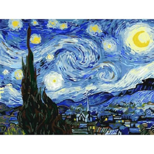 Iconic Van Gogh Starry Night Artwork Jigsaw Puzzle 500/1000/1200/2000PCS Stress Relief Puzzle Wall Art Decor Gift