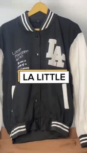 JAKET BOMBER LA LITTLE (M/L/XL/XXL)/JAKET VARSITY BASEBALL OVERSIZE KOREA FASHION BAHAN TEBAL