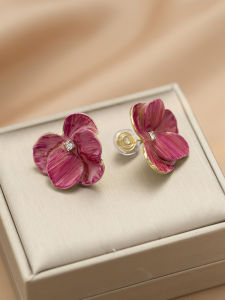 Elegant Vintage Hong Kong Style Flower Ear Cuff Jewelry No Piercing Required Alloy Silver Gold Plated Plant Floral Womens Accessory