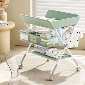 โต๊ะเปลี่ยนผ้าอ้อม เด็กทารกแรกเกิด พับเอนกประสงค์ โต๊ะนวดและอาบน้ำ มัลติฟังก์ชั่น 0-3 ปี พร้อมเบาโต๊ะ