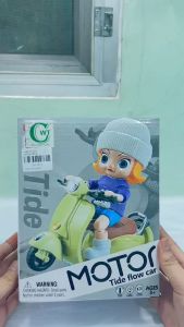 KNKTOY ตุ๊กตาขี่รถ3ล้อ ใส่ถ่าน วิ่งยกล้อ คละสี LD-165A