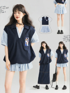 Keiko | Summer Anti-Aging Polo Neck Two-Piece Set