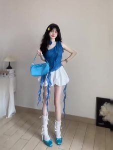 CHANGTONG | Gentle Style Unique Attractive Off-shoulder Top and Flared Skirt Set