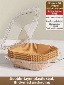 YZ | Thick Square Baking Oil Absorbing Paper for Air Fryer Home Use
