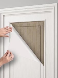 Refurbish Wooden Door Sticker Self Adhesive Bedroom Door Frame Cover up Hide Ugly PVC Wall Decals Moisture Proof Waterproof