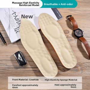 XIANZHAO | Mens Leather Shoes Ultra Soft Sweat Absorbent Shoe Inserts Breathable Anti-Odor Comfortable For Long Time Standing In Summer