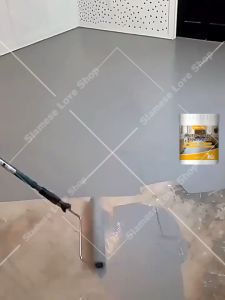 XIGUANJIA สีทาพื้นปูน 3IN1 สีอีพ็อกซี่ สีทาพื้น 3in1 สีทาพื้นปูน กันลื่น กันน้ำ ทําความสะอาดง่าย