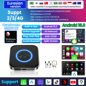 PLAYAIBOX TV Box Android 15 CarPlay Ai Box SM6115 8 Cores Wireless CarPlay Android Auto Video Streaming Box 4G LTE &WiFi GPS