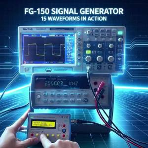 FG-150 DDS Function Signal Generator Frequency Counter 0.01-500KHz Signal Source Module 15 Waveforms 1-99% Adjustable Duty Cycle