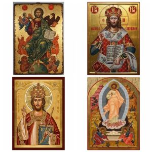 Orthodox Icon Of Christ The King Our Lord Jesus In Glory Divine Resurrection Religion Canvas Wall Art By Ho Me Lili Room Deco