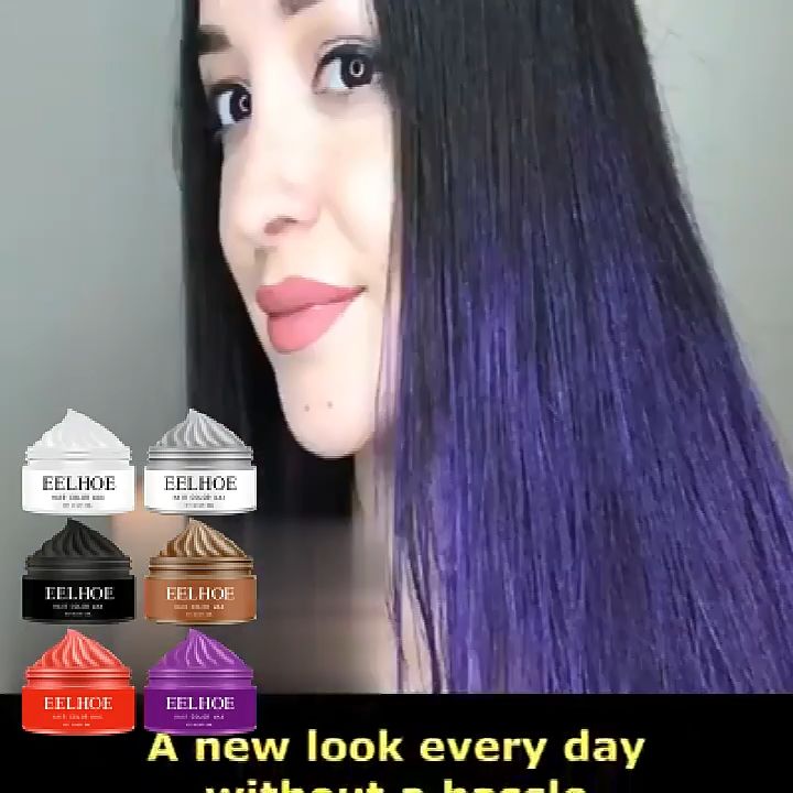 Sáp Nhuộm Tóc Tạm Thời EELHOE Hair Color Wax, Giúp Bạn Dễ Dàng Thay Đổi Màu Tóc Thời Trang, Mang