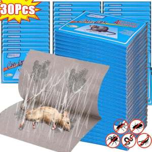 30pcs Mouse Glue Traps: Large Mousetrap Sticky Board Super Sticky Mouse Board Rat Snake Sticky Pad Board