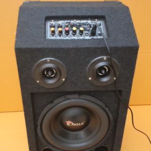 ลำโพงบลูธูท สำเร็จรูปพร้อมฟัง ดอกซับ 10 นิ้ว ดอกแหลม 4 นิ้ว หุ้มพรมกำมะหยี่ ลำโพงใช้ไฟ 12-24V ราคาถูกต้อง