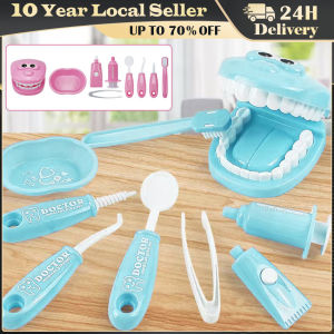 9Pcs Dental Kit Toy Dentistry Toys Role Play Dentist Check Teeth Educational Kids Toys Simulation Doctors Set for Boy Girls Gift Children Montessori Toys Parent-child Interaction for Girl Boy Dentist Check Teeth Model Doctors Role Play Baby Montessori Toy