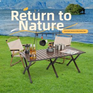 TITENG | Foldable Lightweight Portable Camping Table and Chairs Set Aluminum