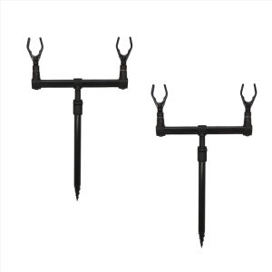 JSFUN Aluminium Adjustable Carp Fishing Bank Sticks 4 Rods Buzz Bars Rod Pod Rest Support Holder Fishing Accessories