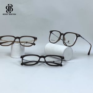 Berrybarton Kacamata Kotak Lensa Anti Radiasi Blueray Photocromic Kacamata Minus Bahan Metal PC Pria Wanita 2598