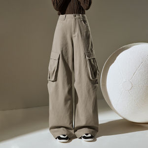 Oversized Combed Cotton Workwear Pants Women
