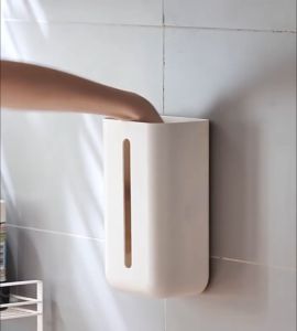 กล่องทิชชู่ติดผนัง/กล่องทิชชู่ประหยัดพื้นที่ที่บ้าน/แขวนกล่องเก็บผ้าเช็ดทำความสะอาด/ที่ใส่กระดาษทิชชู่ในห้องน้ำ