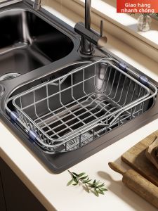 Adjustable Drain Dish Drying Rack Stainless Steel