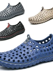 Mens Casual Water Shoes Breathable Anti-Slip Beach Sandals Large Size 45 Hollow out Design Lightweight Comfortable Summer Slippers