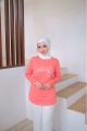 Kaosinn - Atasan Kaos Wanita Nameera motif flower  | Lengan panjang full | Bahan Katun Combed 20s | Bisa Seragaman. 