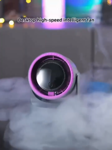 PRINCE Kipas Angin Strong Wind 100 Gear Wind Speed kipas dinding Digital Display Adjustable Turbo kipas meja kipas dilengkapi dengan lampu suasana berwarna-warni