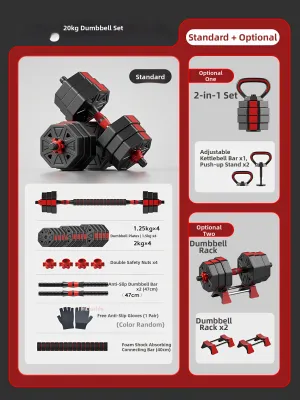 Runwe | Adjustable Dumbbell and Barbell Set