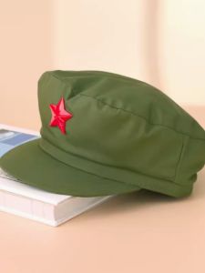 หมวกทรงห้าแฉก หมวกทรงแปดเหลี่ยม หมวกทรงห้าแฉก สีแดงสดใส ไฟแดงกำลังแสงสว่าง หมวกทรงห้าแฉกสำหรับเด็กและผู้ใหญ่