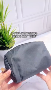 Wadah refill travel size 5g tempat bedak tabur aesthetic anti tumpah botol kosong mini compact estetik make up plastik & spons puff cermin jernih