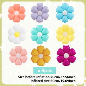 Candy Daisy Flower Balloon Sunflower Theme Aluminum Foil Balloon Birthday Party Shower Wedding Decoration Flower Balloon