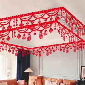 Wedding Room Decoration Ceiling Decorations Joy Letter Streamers Curtain