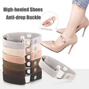 Có thể điều chỉnh bó dây Giày Giày phụ kiện chống trượt dây đai mắt cá chân Tie ban nhạc phụ nữ lười biếng dây giày đàn hồi khóa cao gót hình chữ U ngọc trai/Nhiều Màu