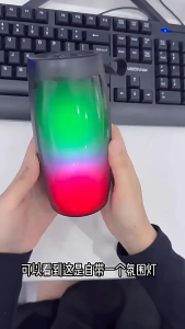 NAICHONGแสงที่มีสีสันลำโพงบลูทูธการ์ดเล่นซับวูฟเฟอร์ลำโพงเดสก์ท็อปไร้สายแบบพกพากลางแจ้งของขวัญตัวเลือกแรกสำหรับโทรศัพท์มือถือ