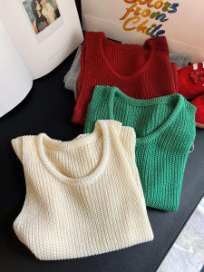 AMILUCK | French Style Loose Knitted Linen Vest Womens Sleeveless Top Fashion Casual Outerwear Versatile Trendy Hollow Out Commute Style