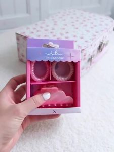 Invisibobble | Hộp Quà Phụ Kiện Tóc Pha Lê Hồng Thoải Mái 7 Món
