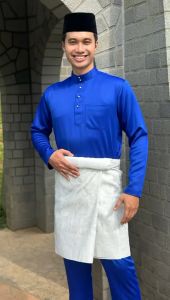 Baju Melayu Slimfit Material satin 23092