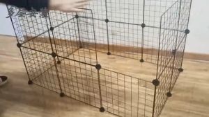 Dog Fence 35*35CM DIY Pet Fence Cat Dog Fence Pet Metal Wire Kennel Dog Cage