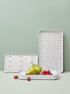 【Z-best】พร้อมส่ง ถาดวางแก้ว ที่คว่ำจาน ถาดคว่ำแก้ว มีตะแกรงรองน้ำ มี 4 ขนาด ถาดอเนกประสงค์