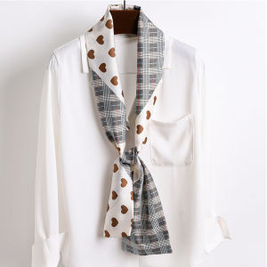 Khăn Choàng Lụa Mỏng Dài Thon Gọn Cho Nữ Du Lịch Xuân Thu Trang Trí Mùa Đông Polyester 15cm 145cm Hình Chữ Nhật