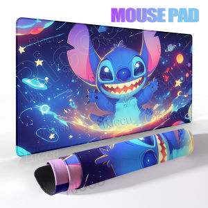 Potdemiel | Extended Gaming Mouse Pad Kawaii Anime Cute Stitch Desk Mat Gamer Locking Edge PC Computer Offices Desk Rubber Aesthetics Carpet