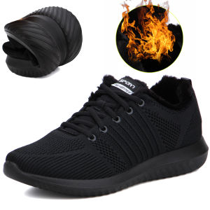 Old Beijing Cloth Shoes Men Winter Fleece-lined Warm Thickened Middle-Aged and Elderly Dad Athleisure Soft Bottom Running Shoes