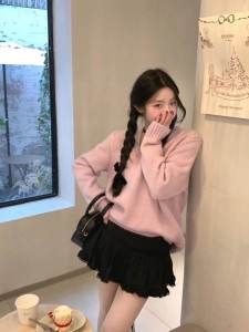 Ballet Style Sweet Puffy Half Skirt Womens High Waist Black Cake Short Skirt Anti-Light Walking Autumn New Arrival